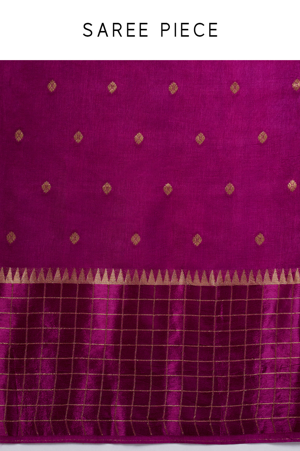 Purple Satin Silk Saree with Zari Work