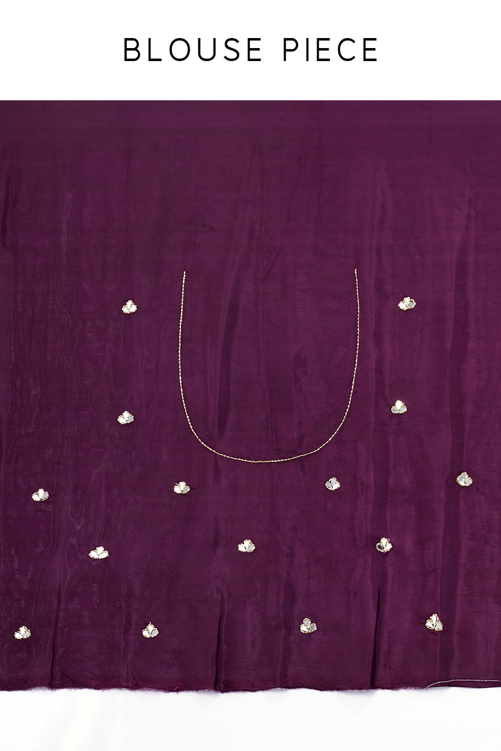 Purple Woven Banarasi Brocade Saree with Mirror and Cutdana Work