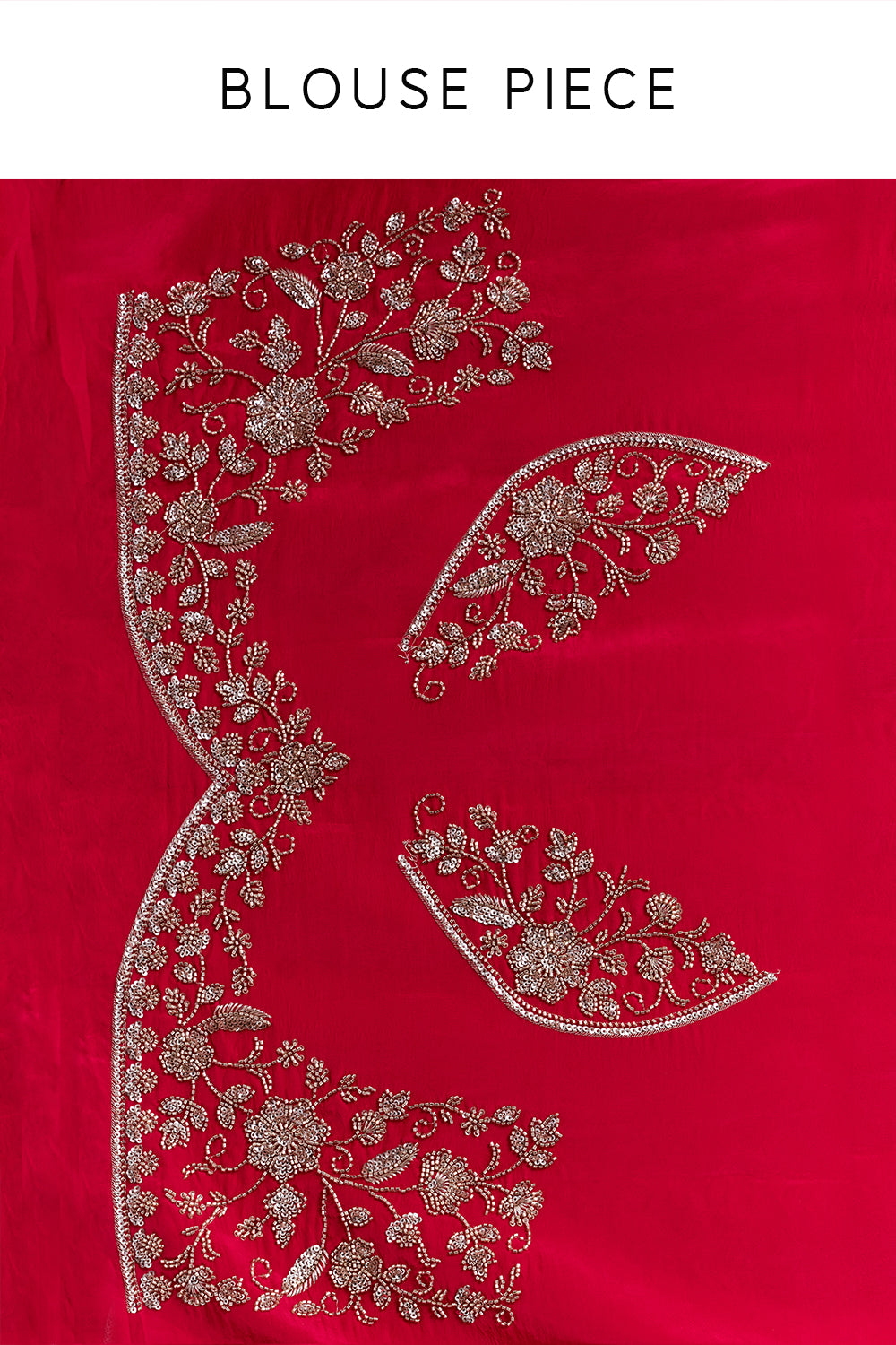 Rani Crepe Saree with Cutdana Jaal