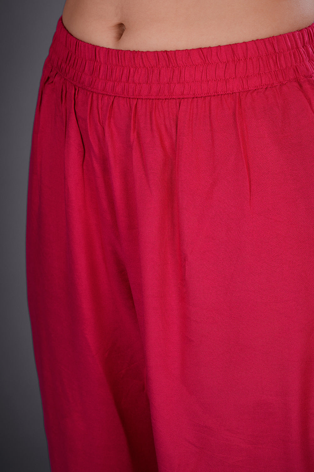 Rani Pink Patola Silk Kurta Set with Patola-Inspired Weaving