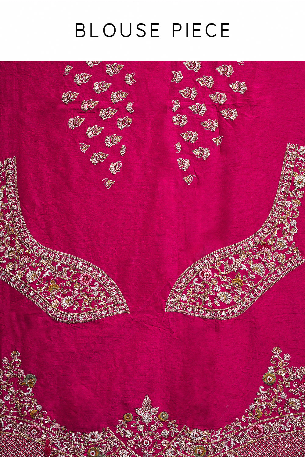 Rani Pink Raw Silk Bridal Lehenga with Cutdana and Resham Work