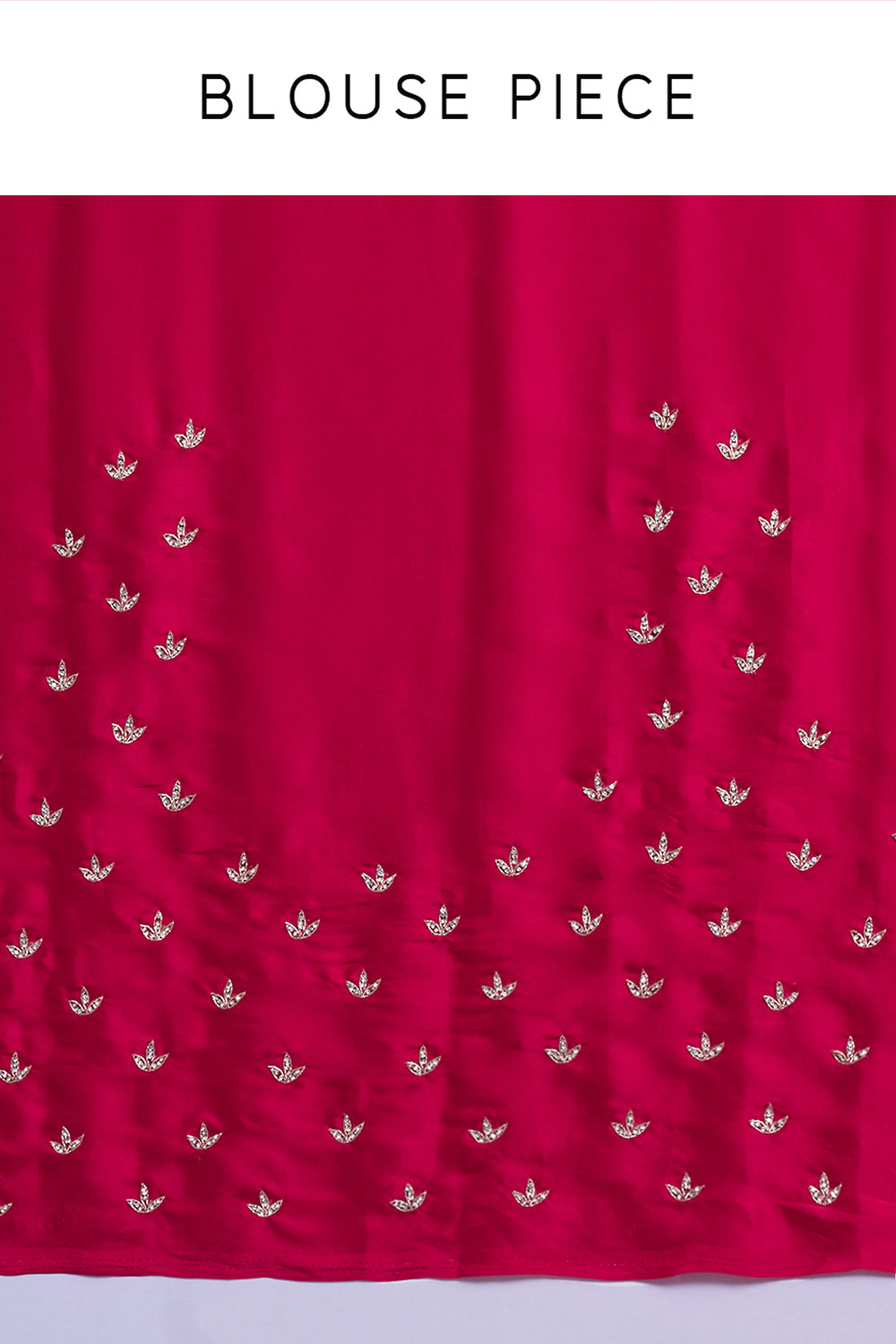 Rani Pink Satin Embellished Saree