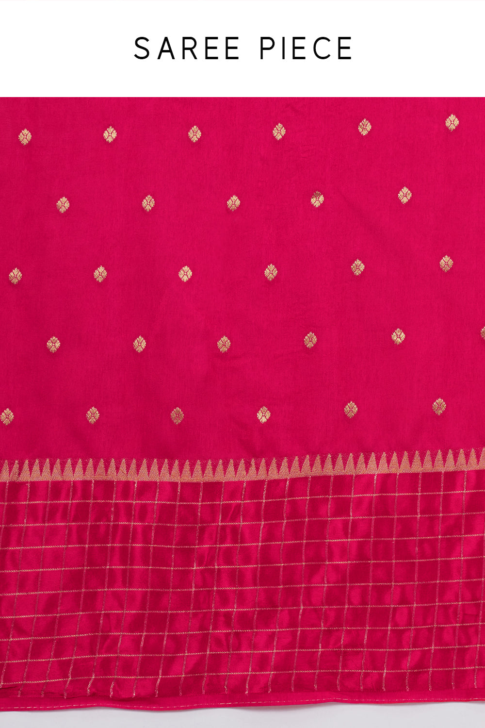 Rani Pink Satin Silk Saree with Zari Work