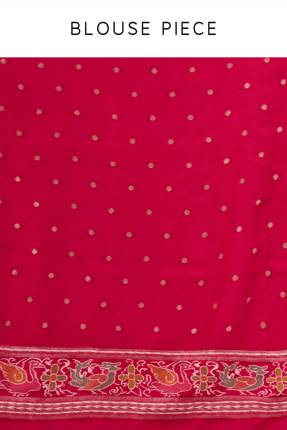 Rani Pink Silk Woven Saree with Nature Motifs