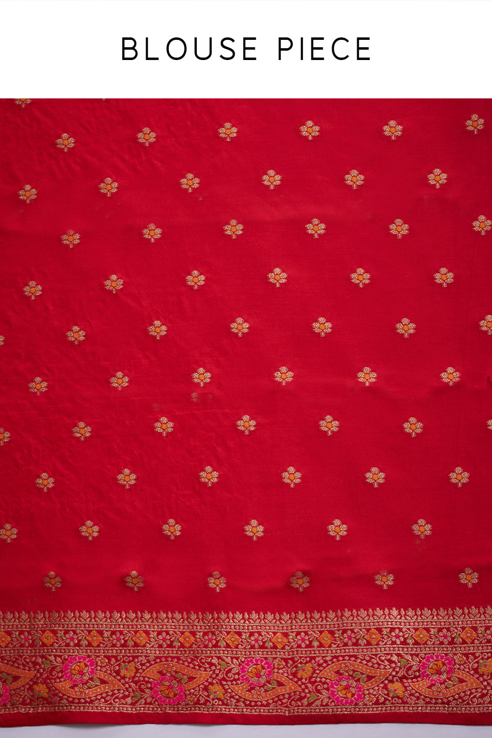 Red Dola Silk Patola Print Saree with Unstitched Blouse