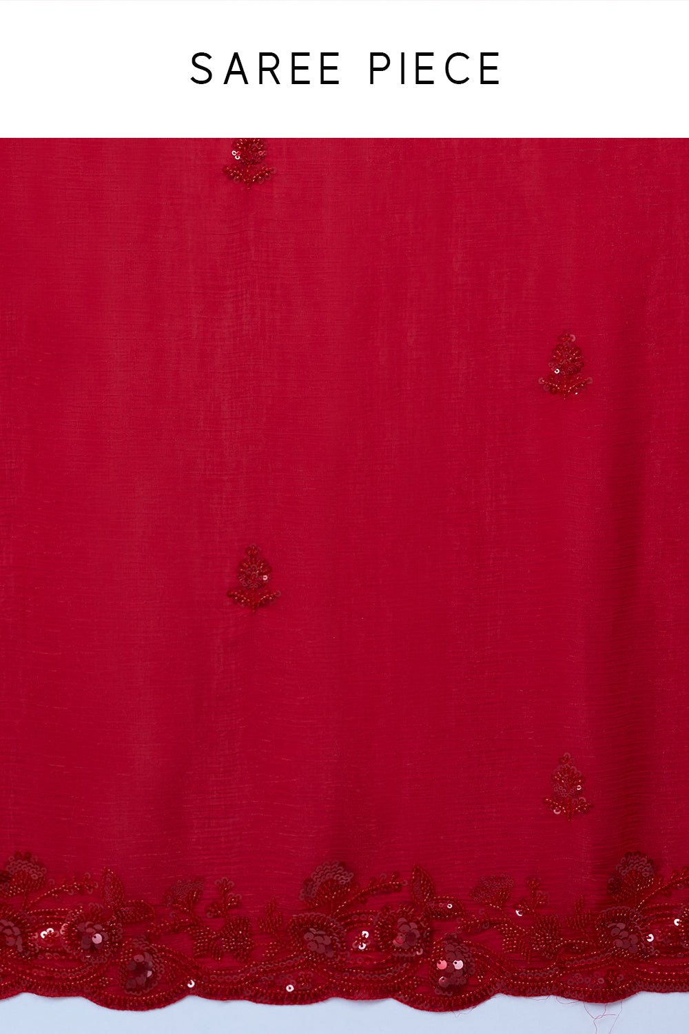 Red Jimmy Choo Saree with Sequins