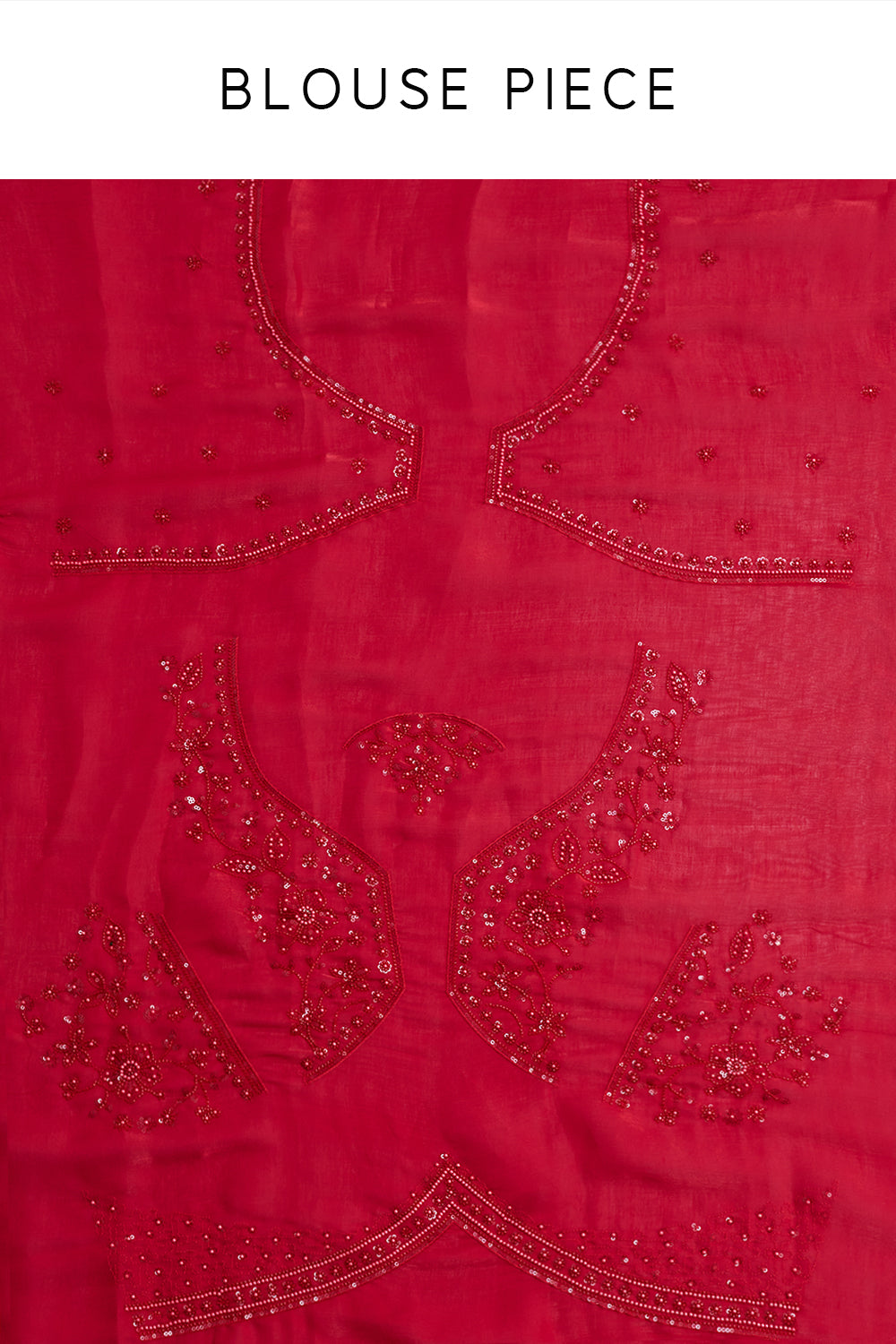 Red Jimmy Choo Saree with Thread Work