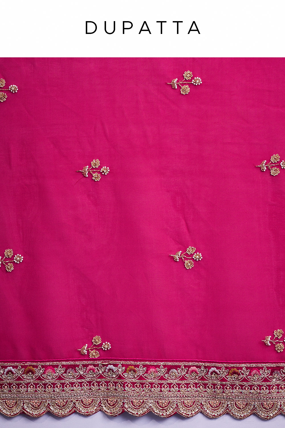 Red Raw Silk Bridal Lehenga with Pearl Cutdana and Resham Work