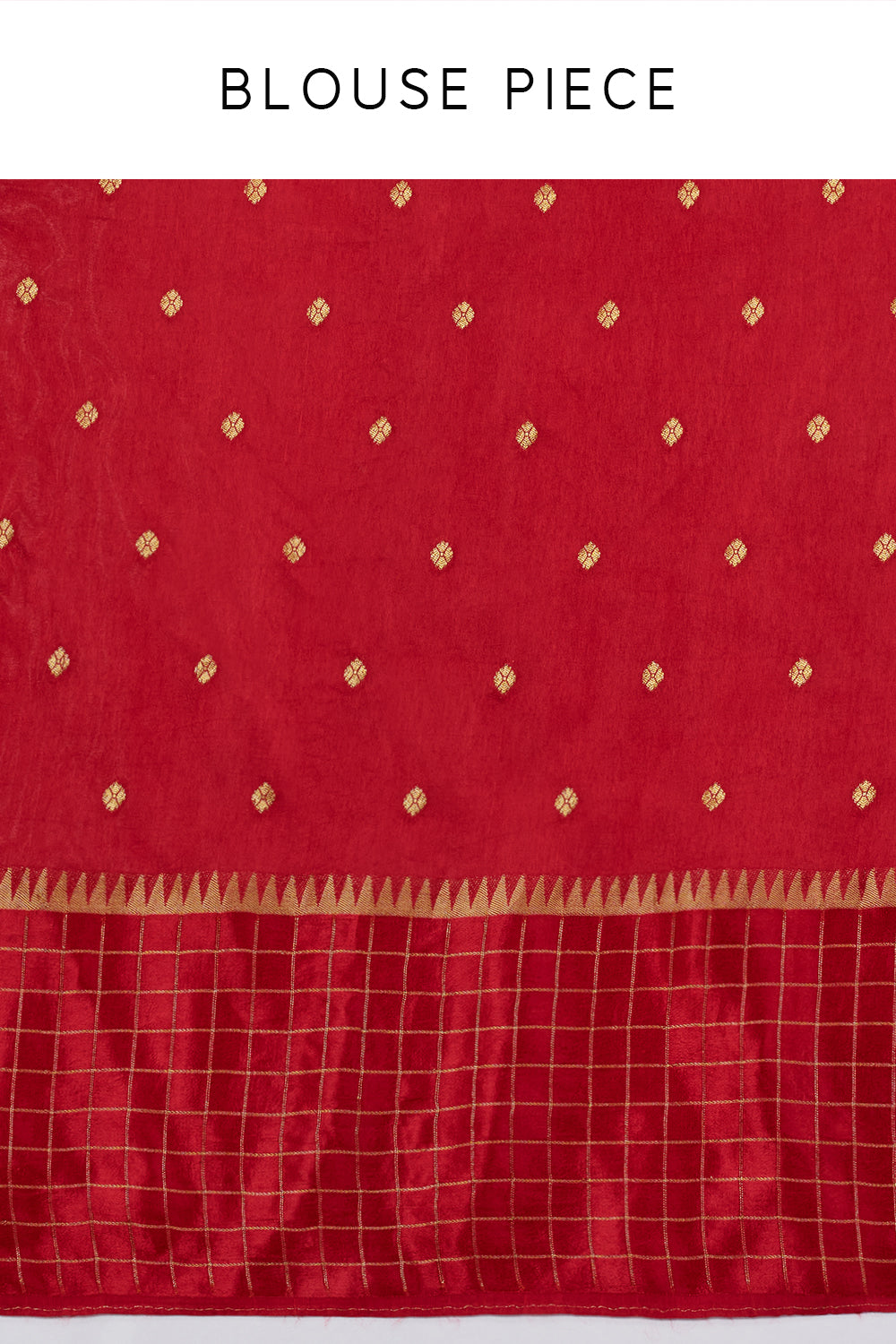 Red Satin Silk Saree with Zari Work