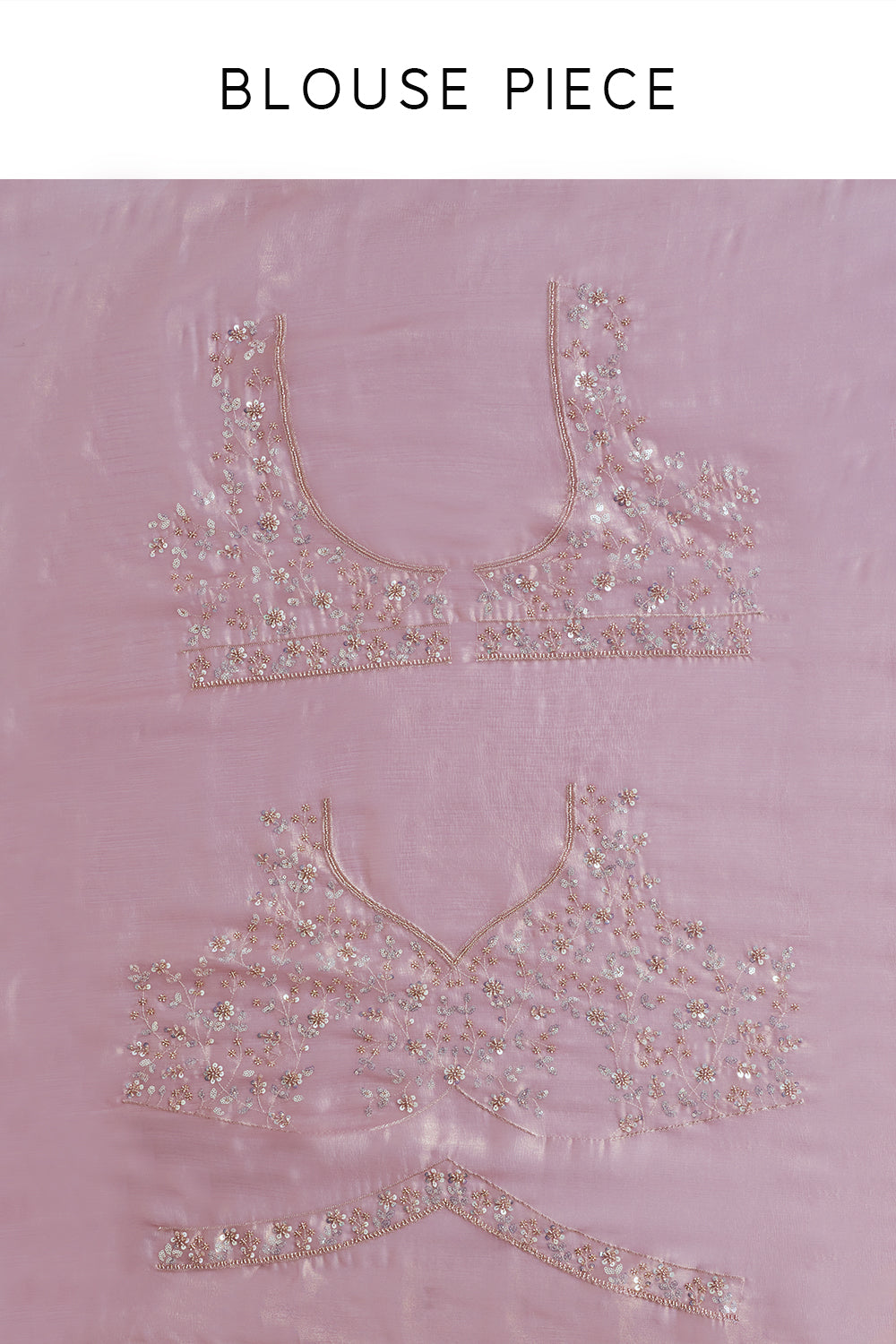 Rose Gold Shimmer Crush Saree with Cutdana Work