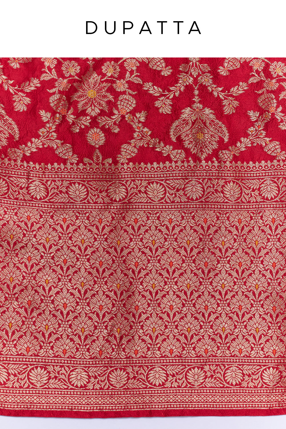 Rose Gold Tissue Anarkali Suit with Contrast Brocade Dupatta