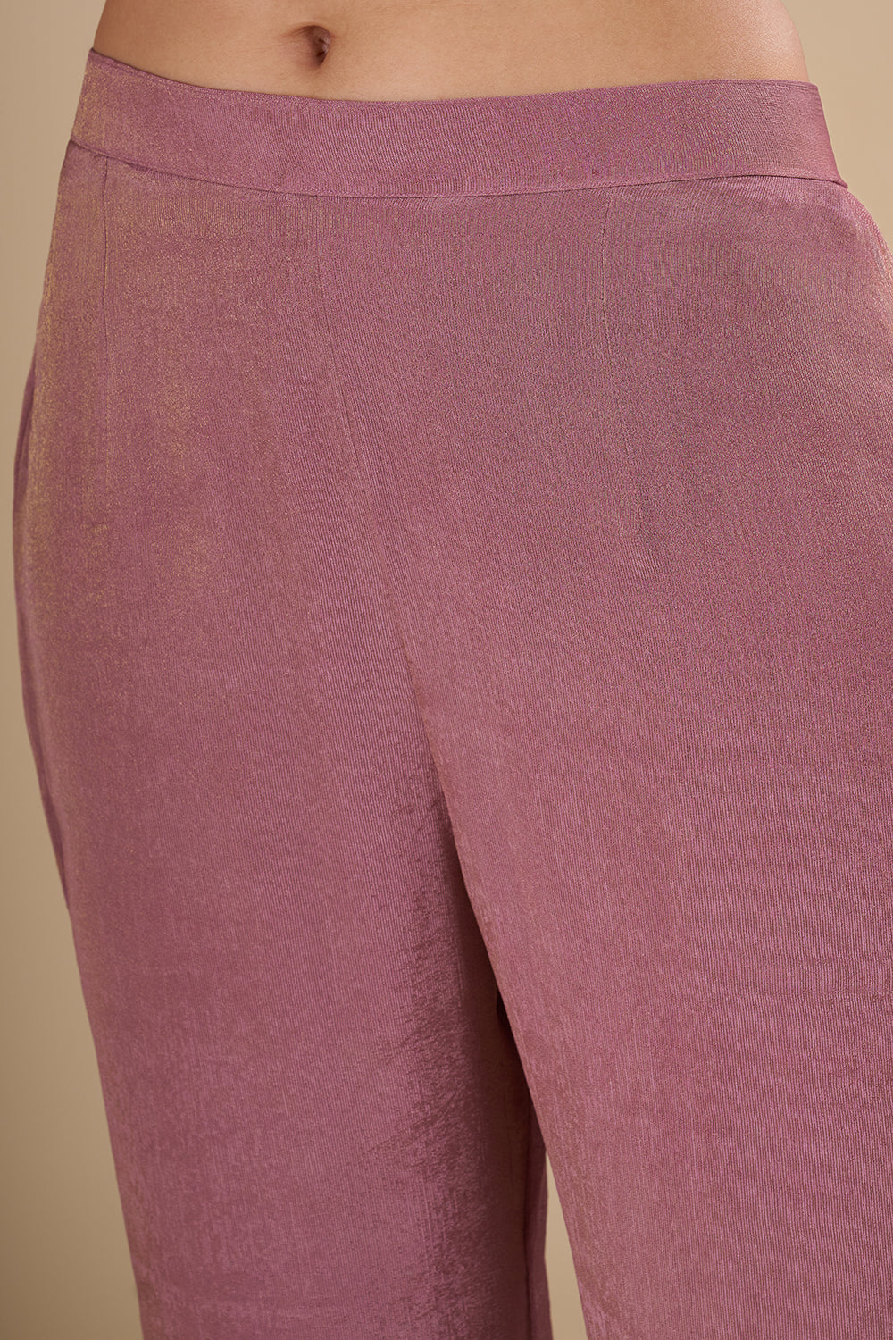 Rose Mauve Silk Blend Kurta Set