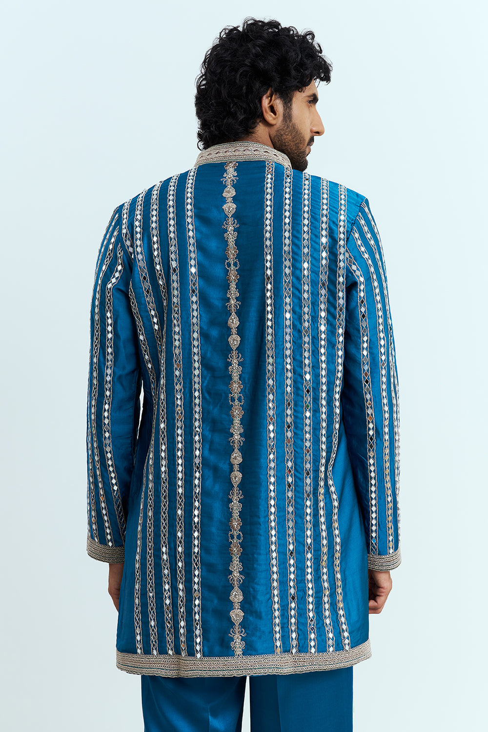 Royal Blue Embroidered Men's Kurta Set