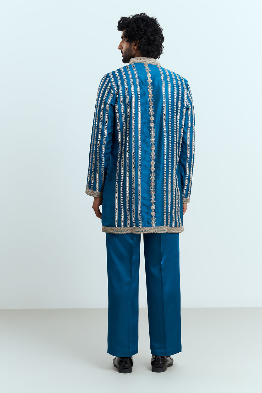 Royal Blue Embroidered Men's Kurta Set