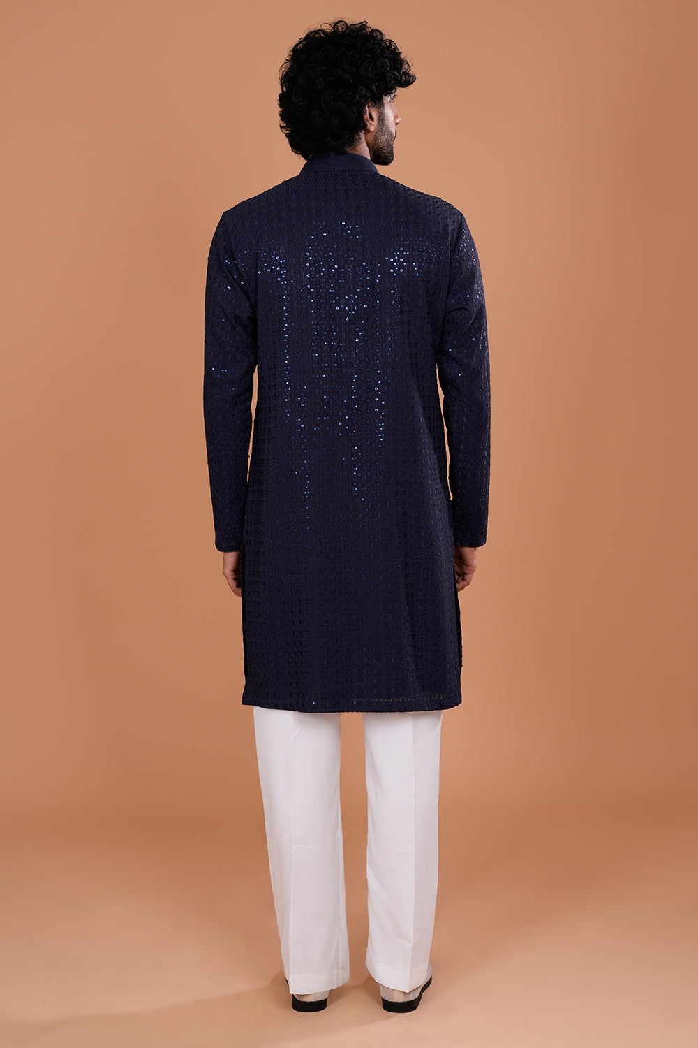 Royal Blue Sequin Embellished Kurta