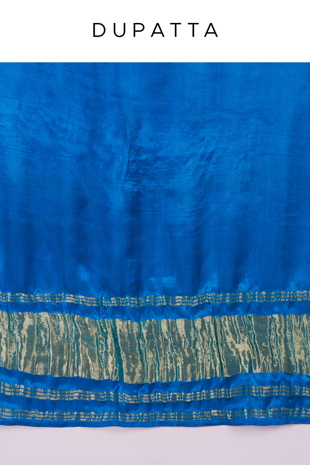 Royal Blue Silk Blend Anarkali Set