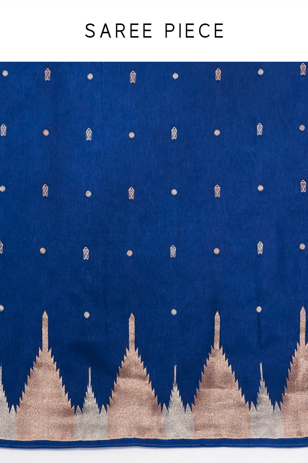 Royal Blue Silk Woven Saree with Nature Motifs