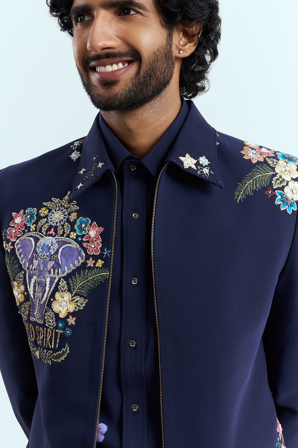 Royal Navy Embroidered Jacket Men's Suit Set