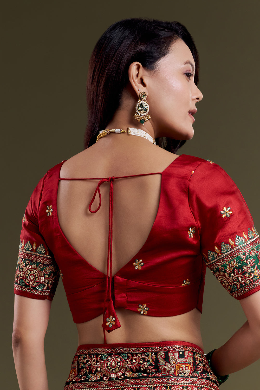 Ruby Heritage Embroidered Saree