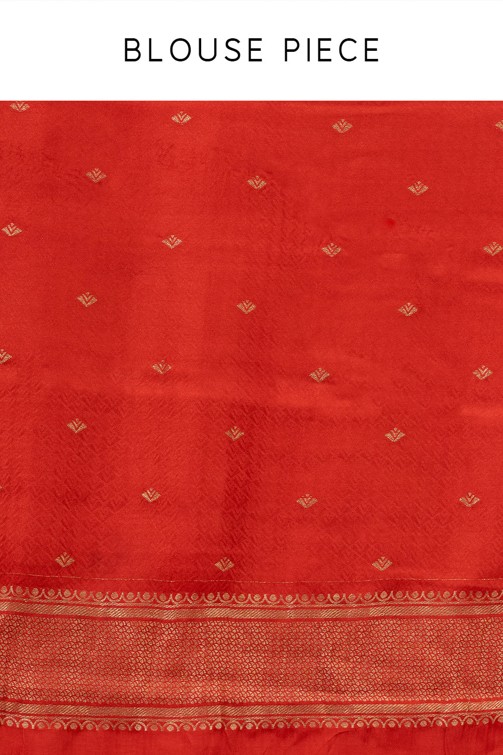 Rust Jacquard Silk Woven Saree with Nature Inspired Motifs