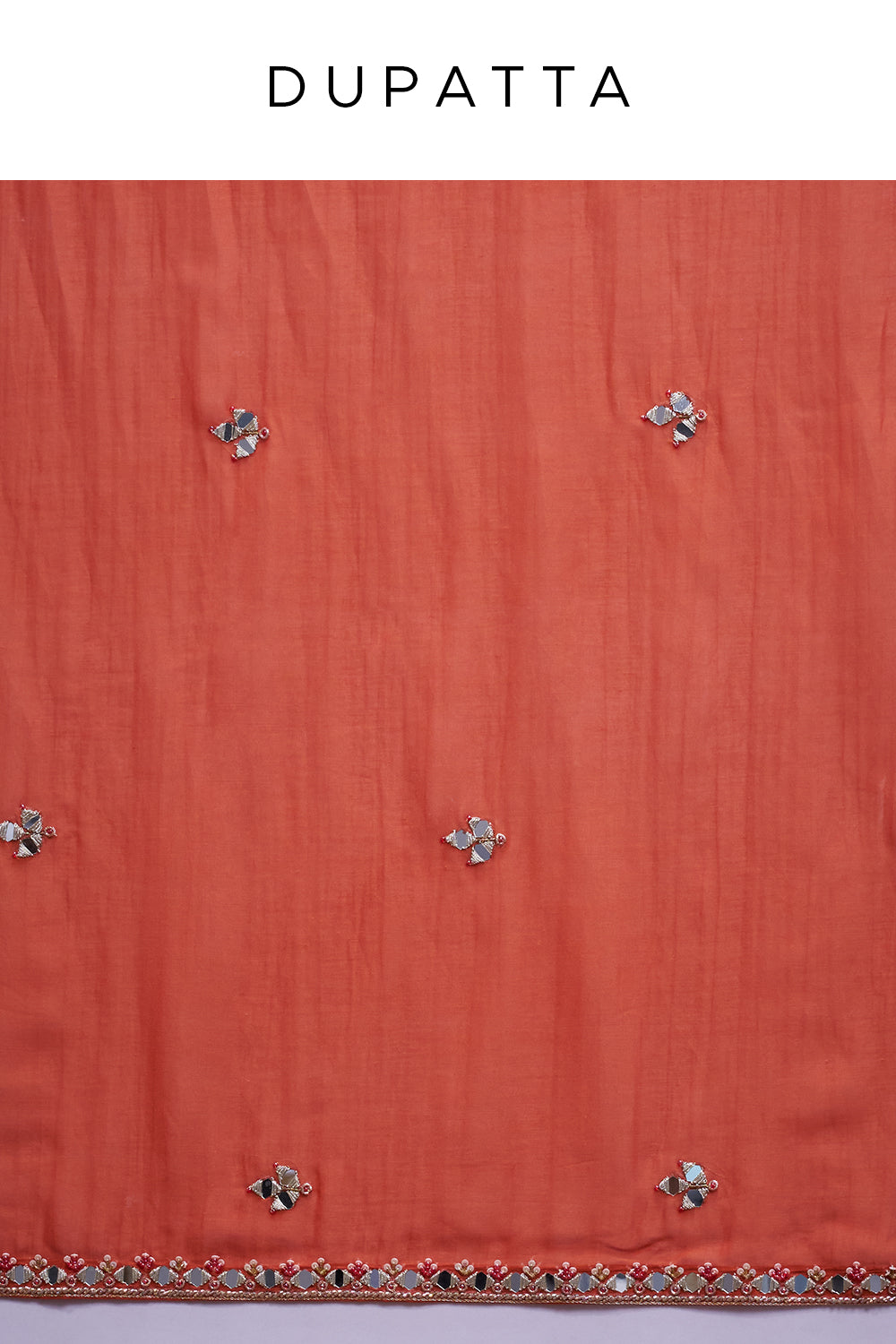 Rust Orange Cut Dana Embellished Sharara Set