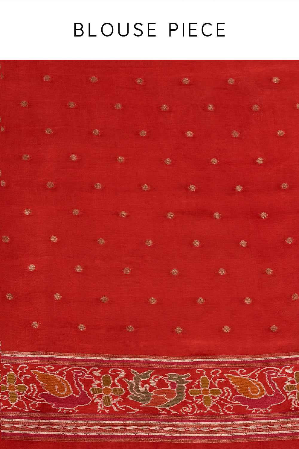 Rust Silk Woven Saree with Nature Motifs