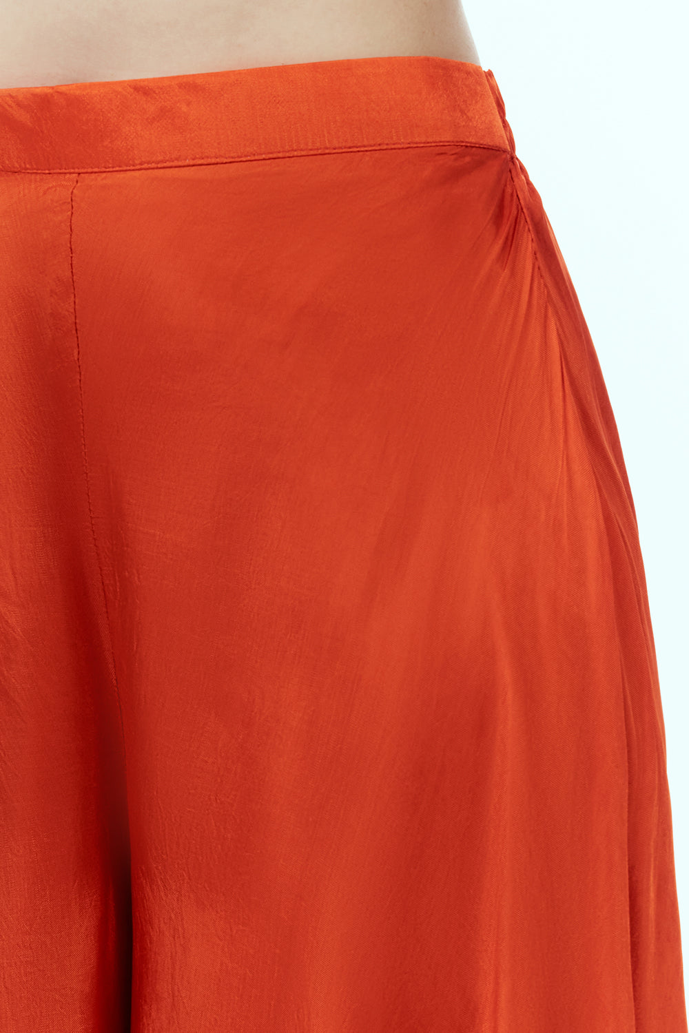 Rust Uppada Silk Suit Set with Zardosi and Gota Work