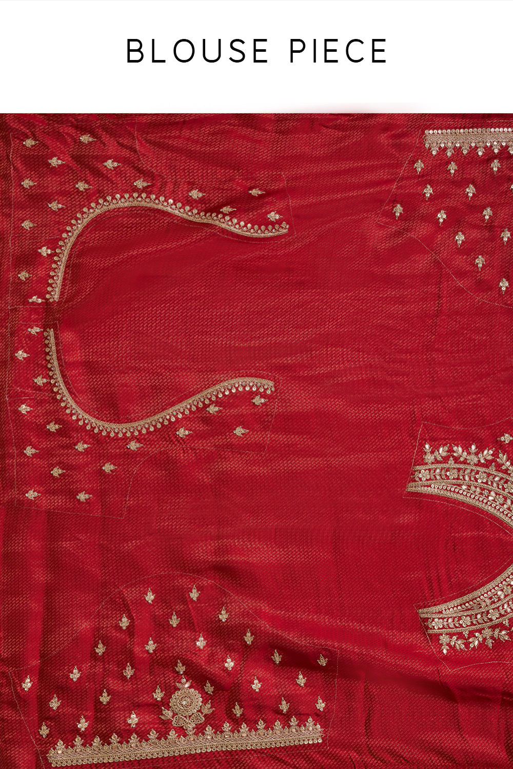Scarlet Red Tissue Silk Jacquard Saree with Zari and Sequin Work