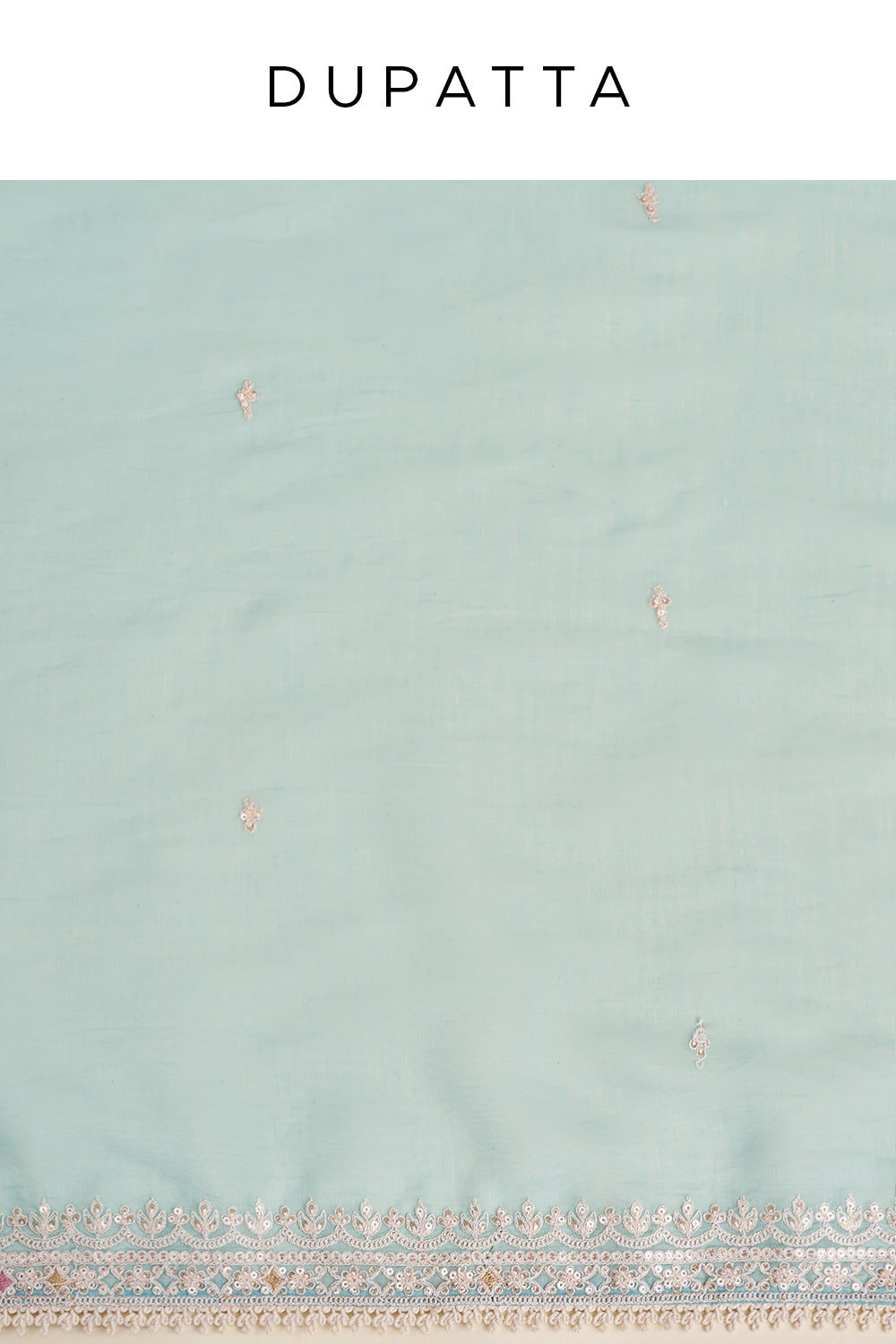 Sky Blue Embroidered Unstitched Suit Set