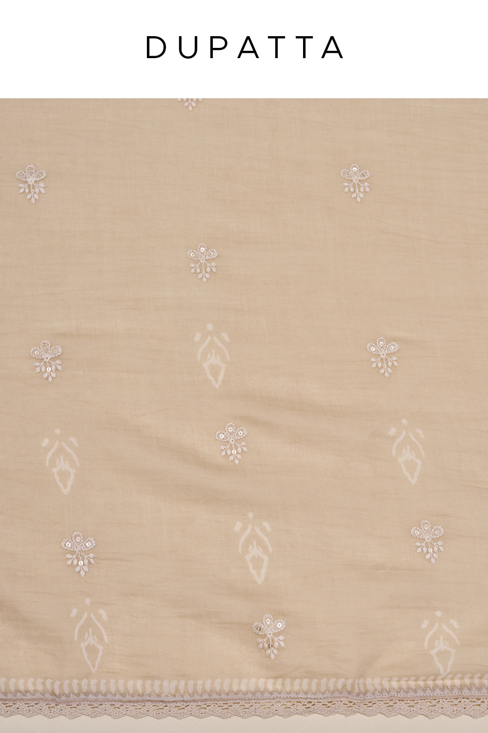 Taupe Resham Embroidered Unstitched Suit Set