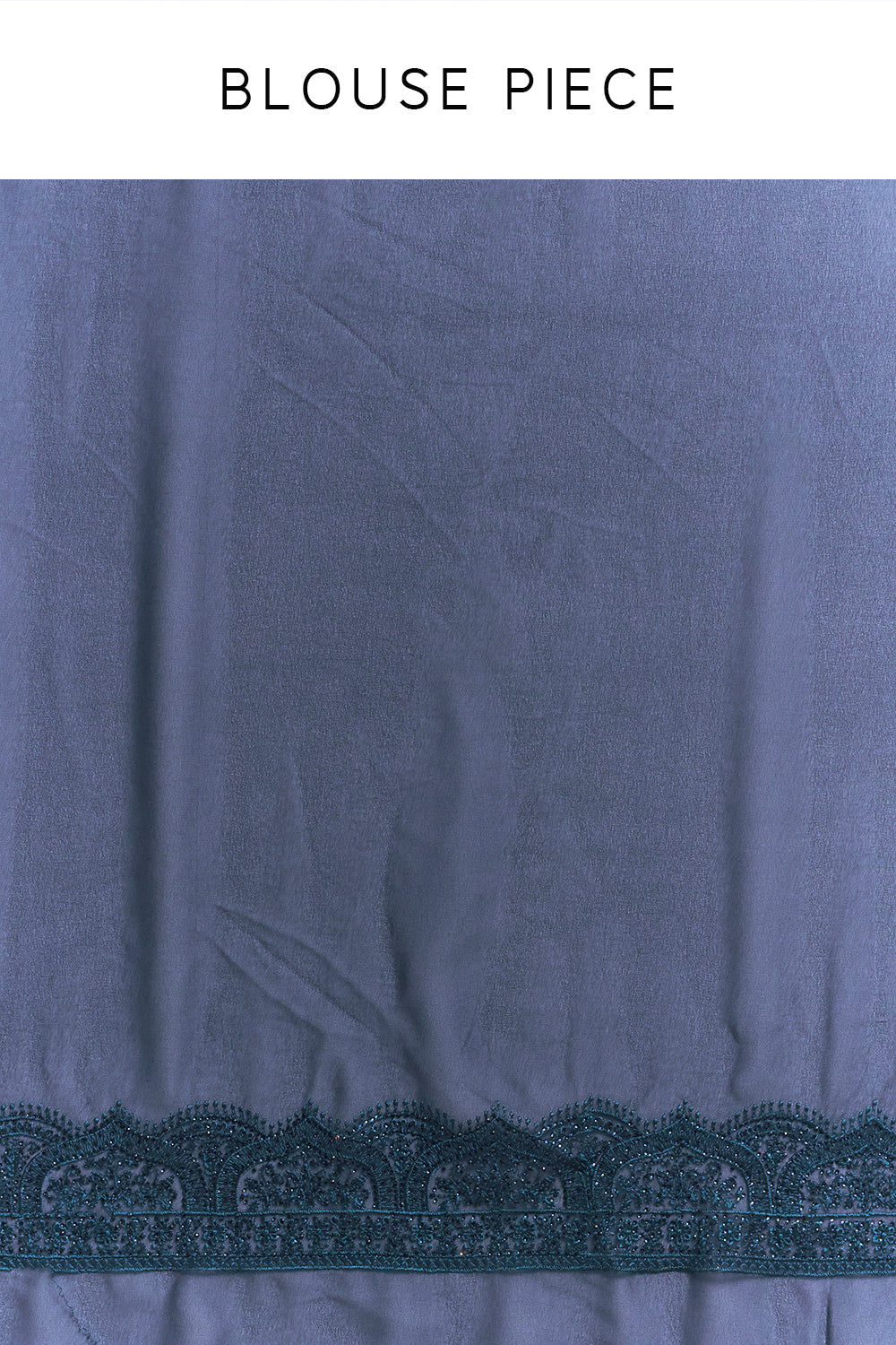 Teal Blue Georgette Saree with Resham Detailing
