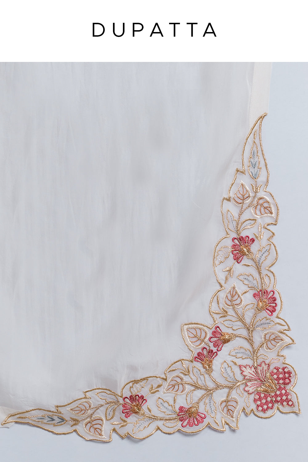 White Chanderi Silk Kurta Set