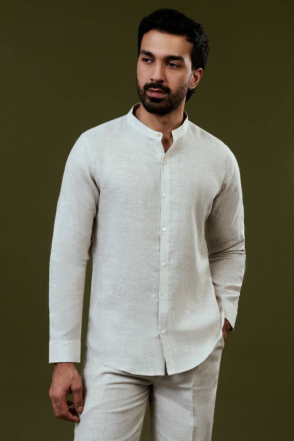 White Embroidered Bundi Set with Traditional Embroidery and Trousers