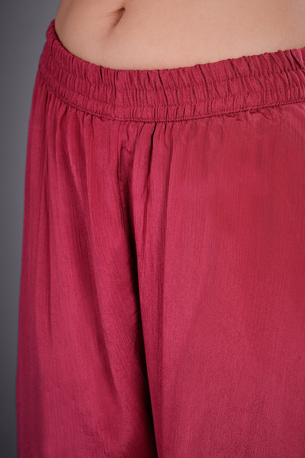 Wine Red Banarasi Brocade Kurta Set with Zari Embroidery