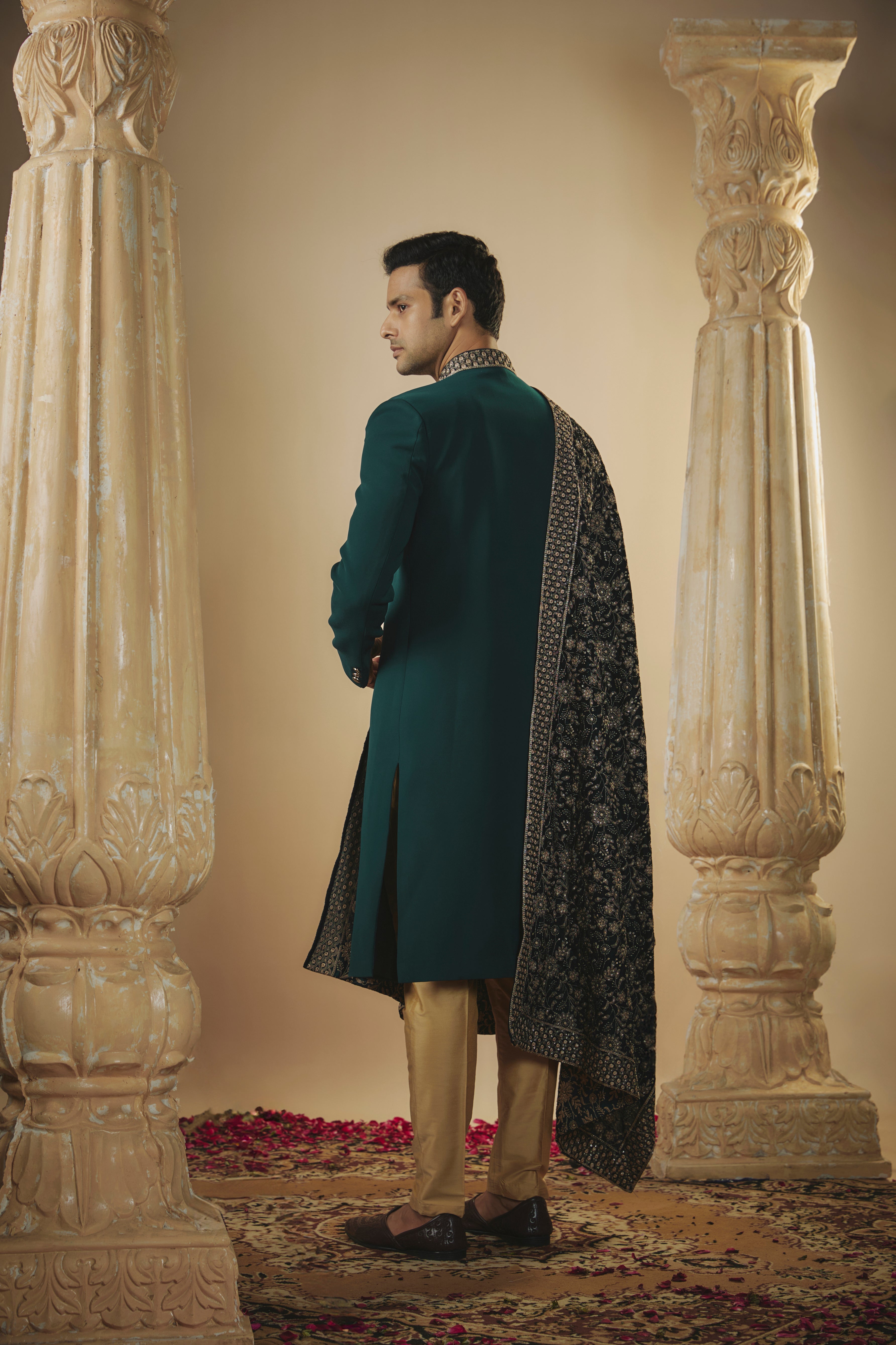Cadmium Green Imported Japanese Plain Nawabi Set
