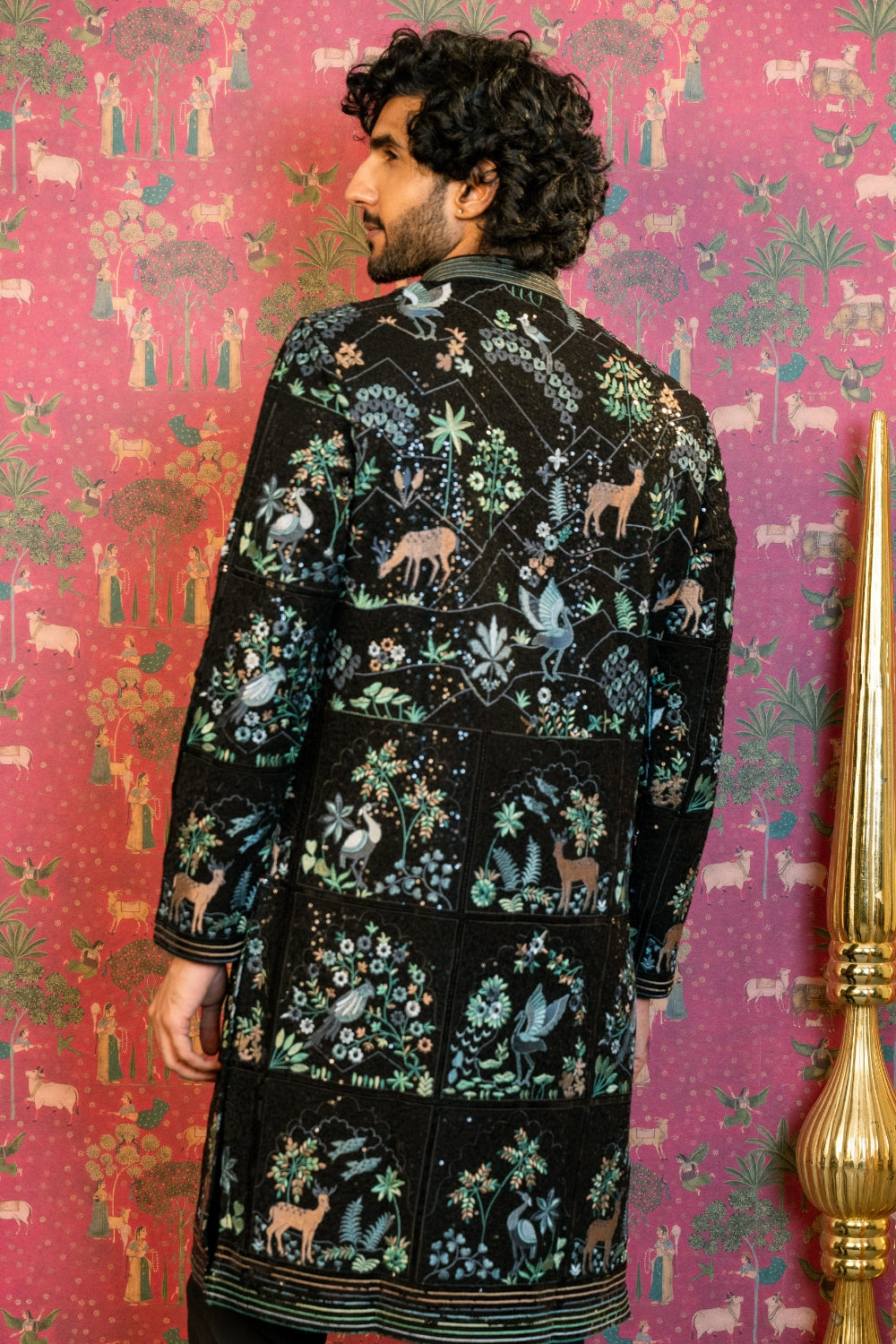 Georgette Kurta Set With Sequins And Resham Embroidery