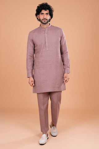 Onion linen Blend Men's Kurta Set