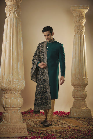 Cadmium Green Imported Japanese Plain Nawabi Set